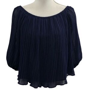 LUSH - NAVY CROP TOP - B16